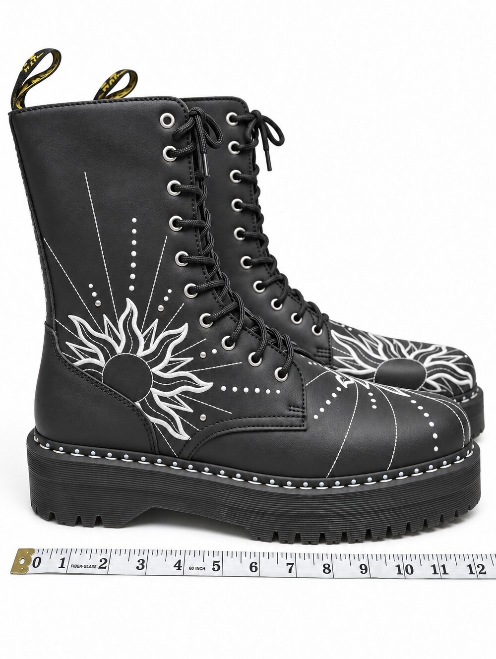 DR. MARTENS Jadon Hi Solar Flare Platform Boots Womens Size 12 Fits Men's 11 NEW - Picture 12 of 13
